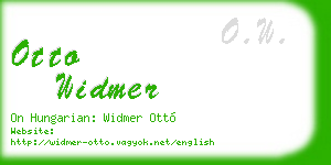 otto widmer business card