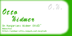 otto widmer business card